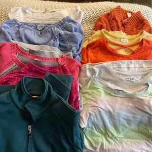 Bundle of Girls Tops-10 Pieces Shirts and Sweaters Size Large